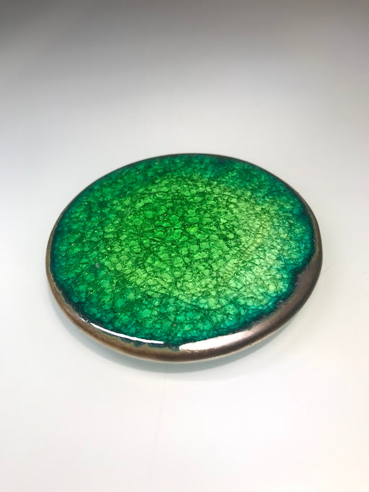 Recycled glass and ceramic coaster