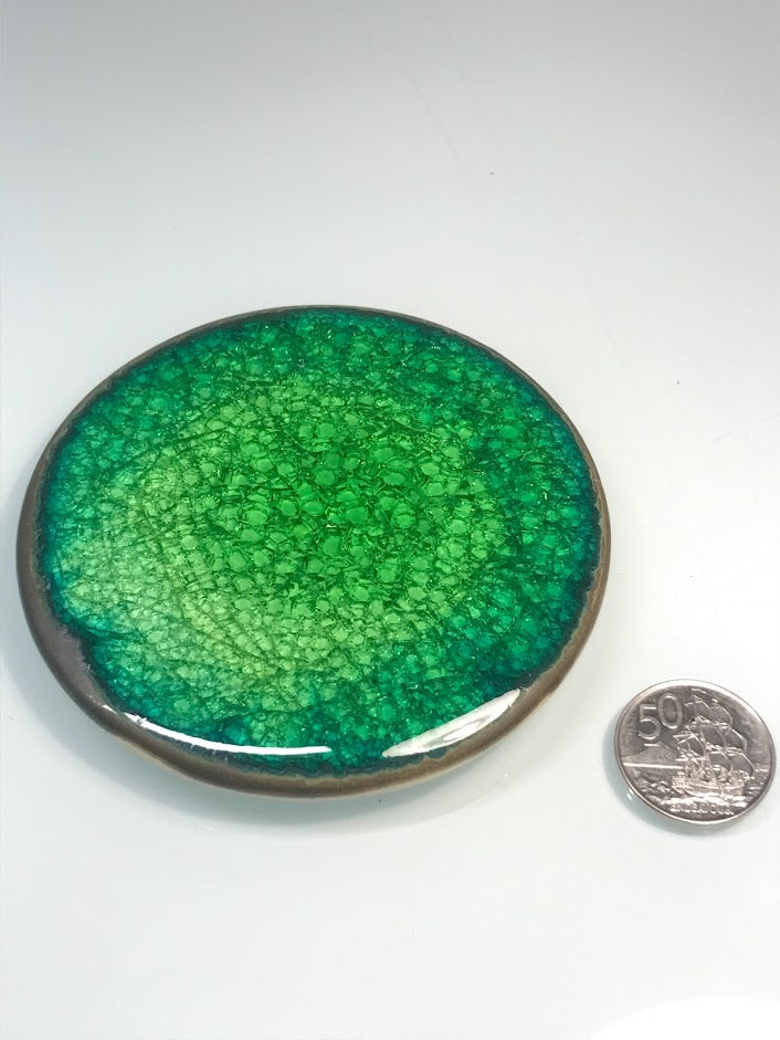 Recycled glass and ceramic coaster